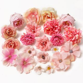 Đầu bông hoa cúc giả nhiều màu trang trí decor hộp quà, làm vòng nguyệt quế cổng hoa, phụ kiện chụp ảnh