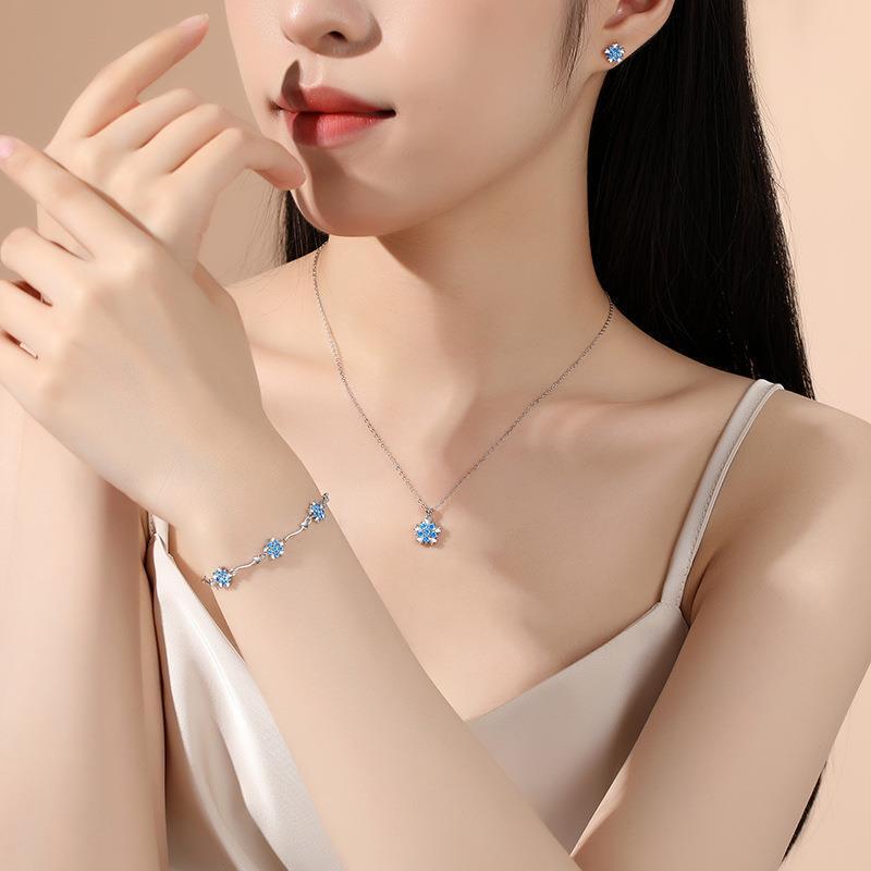 Lắc Tay Bạc Nữ - Bông Hoa Tuyết - Vòng Tay Bạc Sterling M.Lady Jewelry