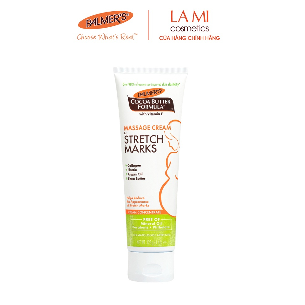 Bộ sản phẩm ngăn ngừa và làm giảm rạn da chuyên nghiệp Palmer's  (Lotion, Kem, Bơ Đậm Đặc, Dầu massage toàn thân 60ml)