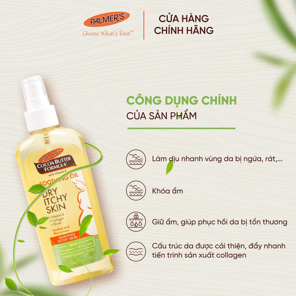 Dầu giảm nhanh khô ngứa da khi mang thai Palmer's 150ml