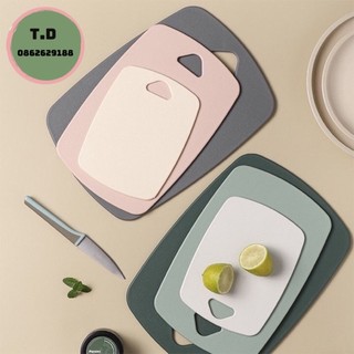 SET 3 Thớt Kháng Khuẩn Cao Cấp Chống Trơn Trượt & Xước Bề Mặt Độ Cứng Tốt Thớt Thái Băm Nhựa Lúa Mạnh Chống Nấm Mốc