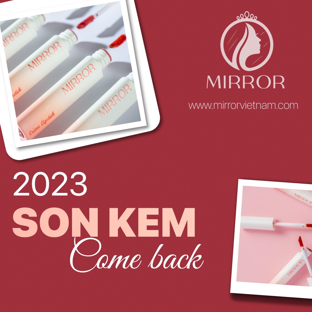 Bộ 3 son kem lì MIRROR Creme Lipstick  nhiều dưỡng bám màu 8-12 tiếng