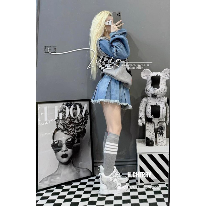 Áo Len Mickey Pha Tay Bò QC L1