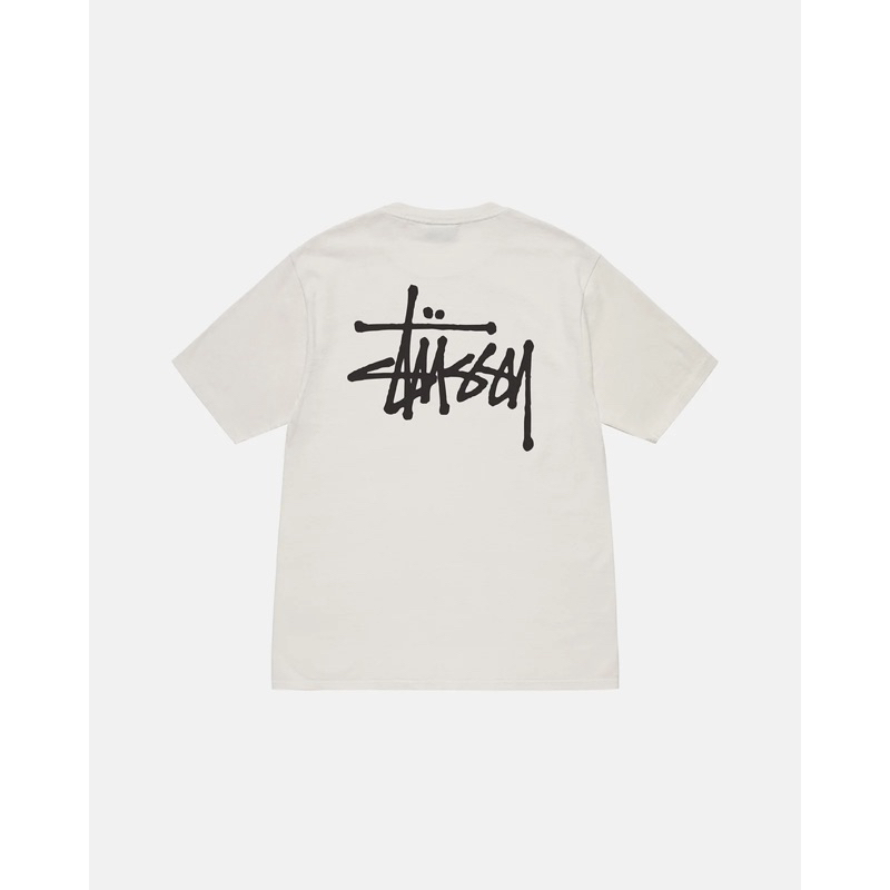CHÍNH HÃNG - ÁO THUN STUSSY BASIC NATURAL T-SHIRT - ÁO THUN CỔ TRÒN TAY LỠ MÀU TỰ NHIÊN