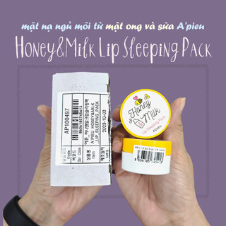 Mặt nạ ngủ cho môi A'pieu Honey & Milk Lip Sleeping Pack