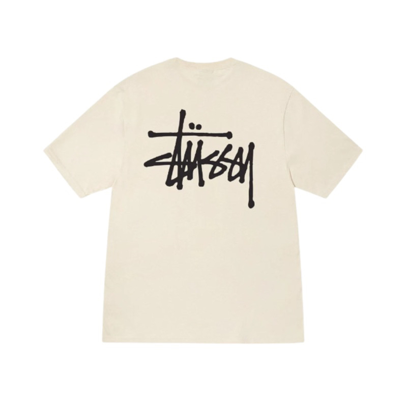 CHÍNH HÃNG - ÁO THUN STUSSY BASIC PUTTY T-SHIRT - ÁO THUN CỔ TRÒN TAY LỠ