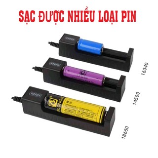Máy sạc pin đa năng cell pin 18650 14500 16340 usb, có đèn báo phần trăm pin. dòng sạc 1000ma - limo