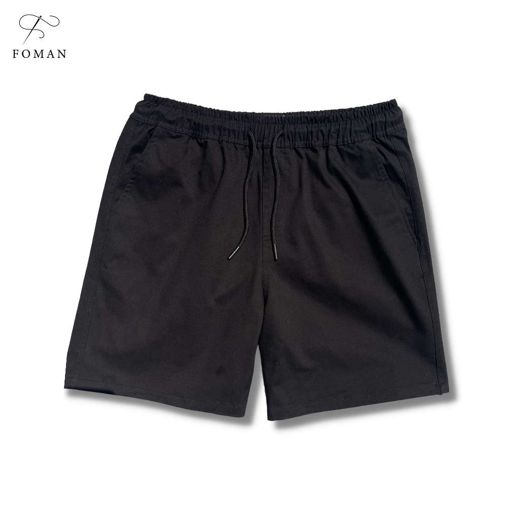 Quần Short Nam FOMAN vải Kaki Nhung Cao cấp co giãn, form dáng trẻ trung, năng động, lịch lãm