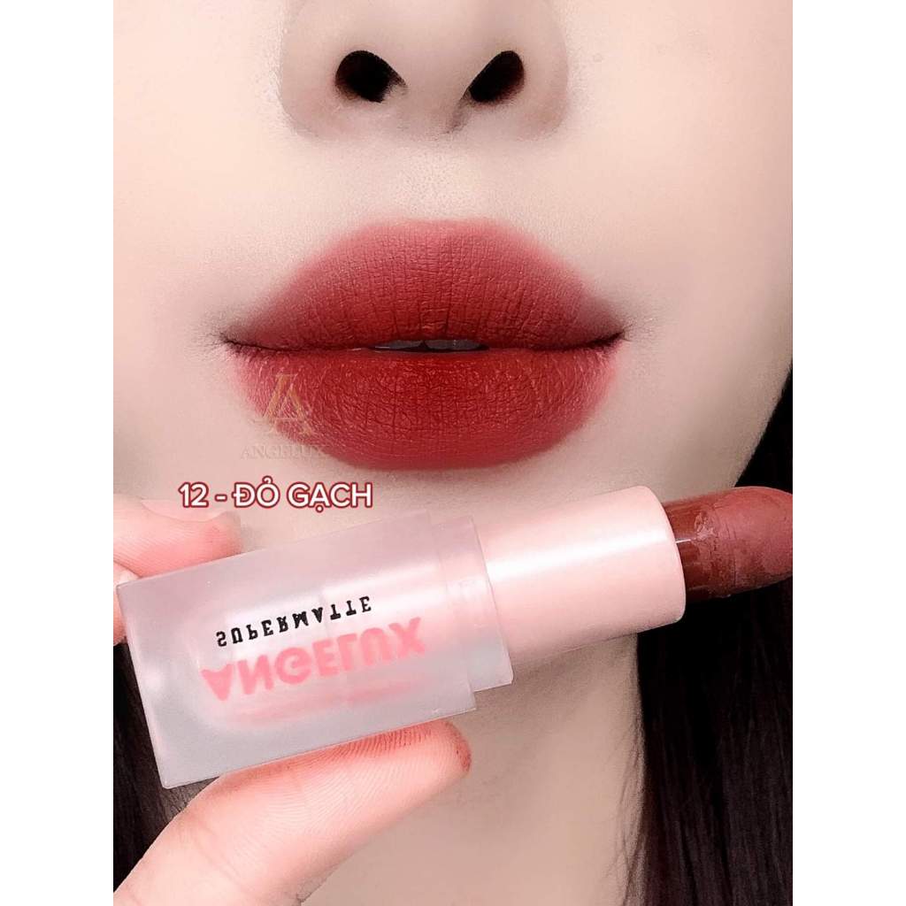 Son Thỏi sáp ANGELUX nhung lì, lâu trôi, 12 màu hottrend