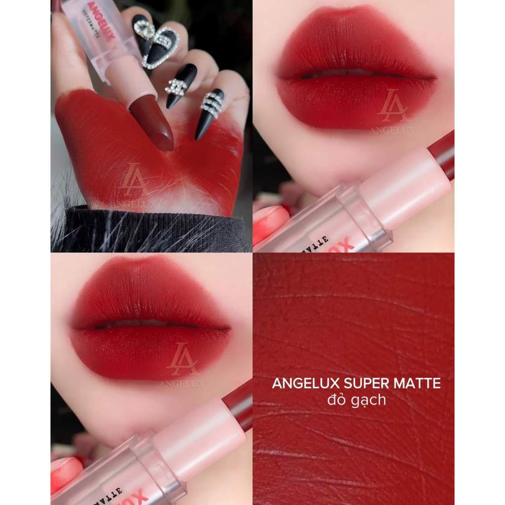 Son Thỏi sáp ANGELUX nhung lì, lâu trôi, 12 màu hottrend
