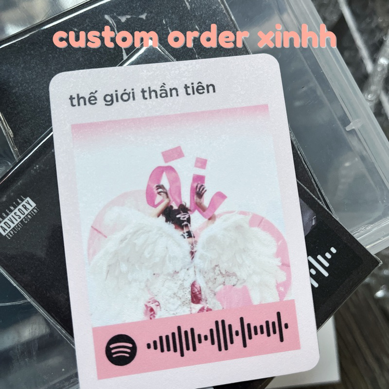 Thẻ poscard spotify  in hình nghệ sĩ trang trí ốp điện thoại, decor 6x8,5 cm