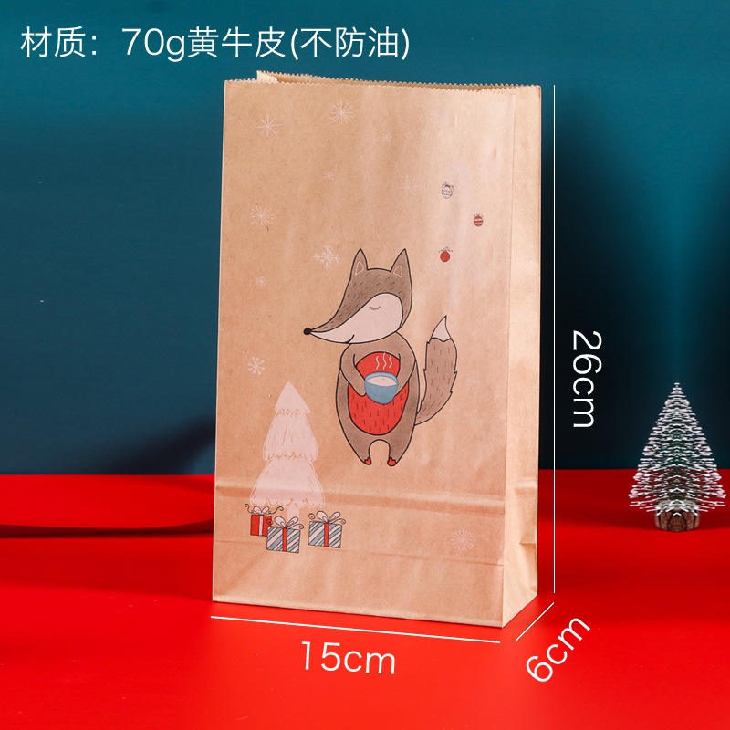 Túi giấy đựng quà giáng sinh noel có quai hình ông già noel cây thông nhiều mẫu cute
