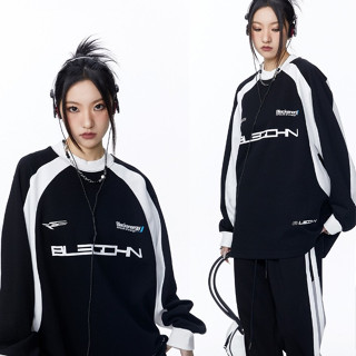 ÁO NỈ SWEATER DÁNG RỘNG UNISEX MÀU ĐEN TRẮNG IN HỌA TIẾT BLACKENERGY 22BTSHOP