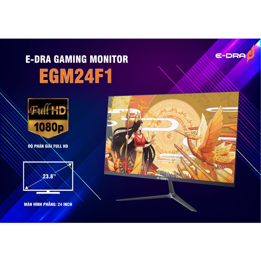 Màn hình gaming, màn hình máy tính chơi game E-Dra EGM24F1 Full HD - Màn PC 24 inch - Tần số 144Hz - Hàng chính hãng | BigBuy360 - bigbuy360.vn