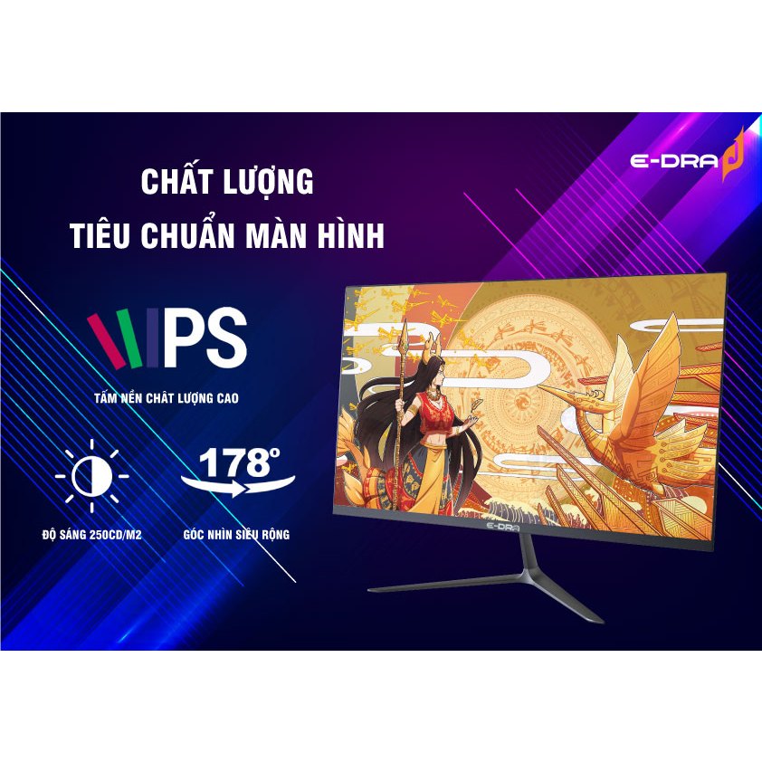 Màn hình gaming, màn hình máy tính chơi game E-Dra EGM24F1 Full HD - Màn PC 24 inch - Tần số 144Hz - Hàng chính hãng | BigBuy360 - bigbuy360.vn