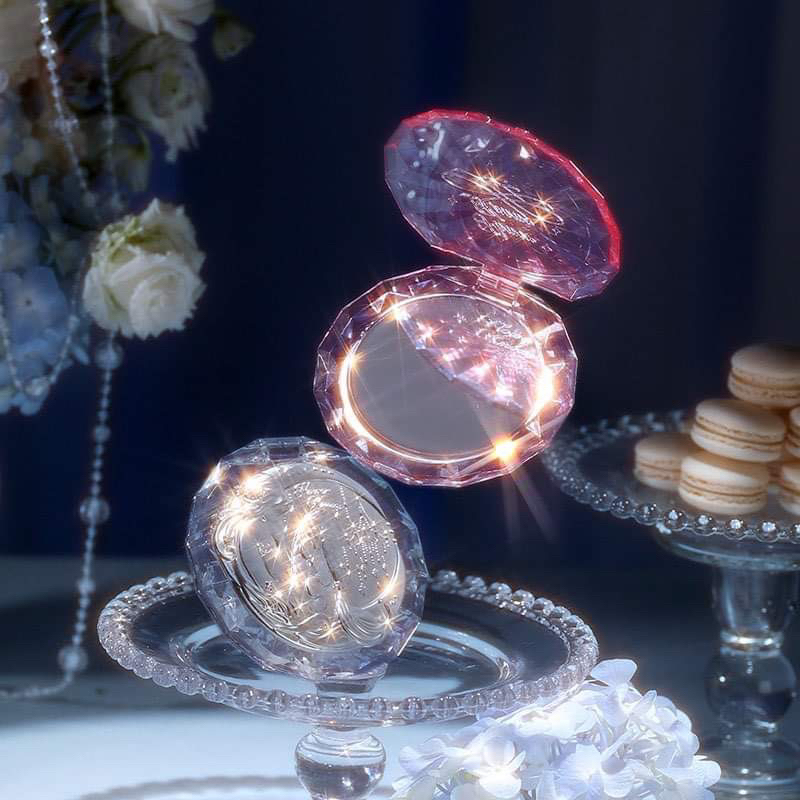 Gương trang điểm cầm tay FLOWER KNOWS - bst Moonlight Mermaid - SwanBallet  v..v..