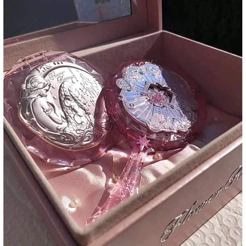 Gương trang điểm cầm tay FLOWER KNOWS - bst Moonlight Mermaid - SwanBallet  v..v..