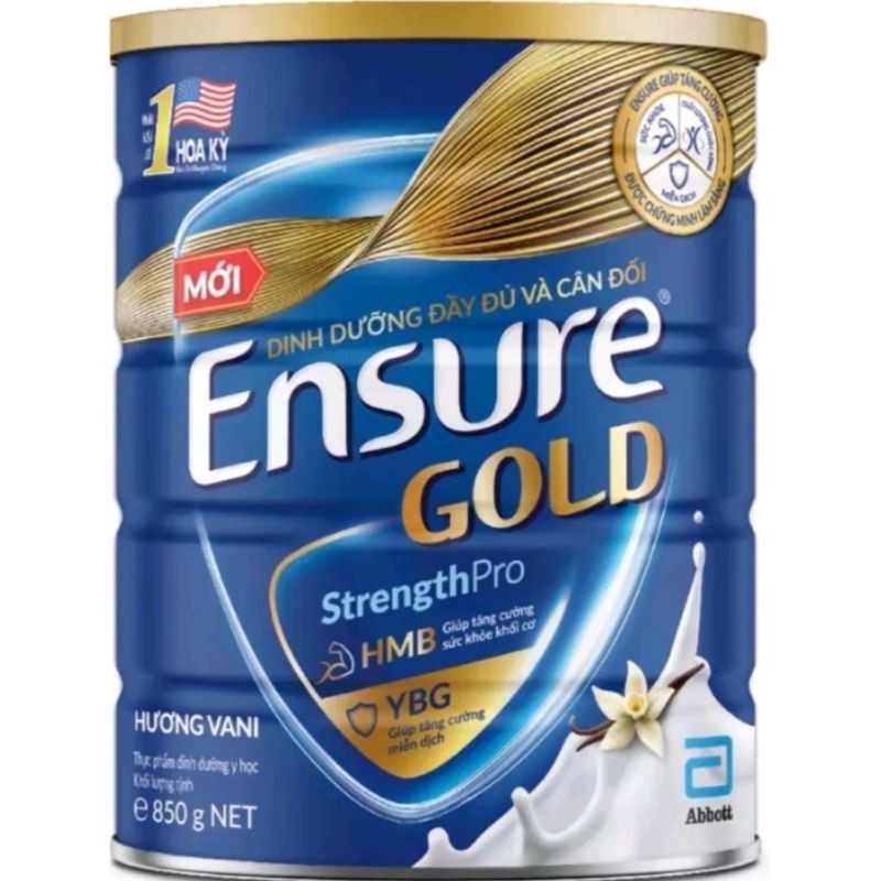 Sữa Ensure Gold 850g hương vị vanilla (HSD 22/05/2025)