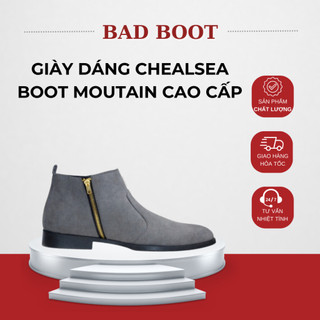 Giày cao cổ nam  dáng Chealsea Boot Moutain chất đẹp cao cấp,đế khâu siêu bền, tăng chiều cao 3cm Đủ size