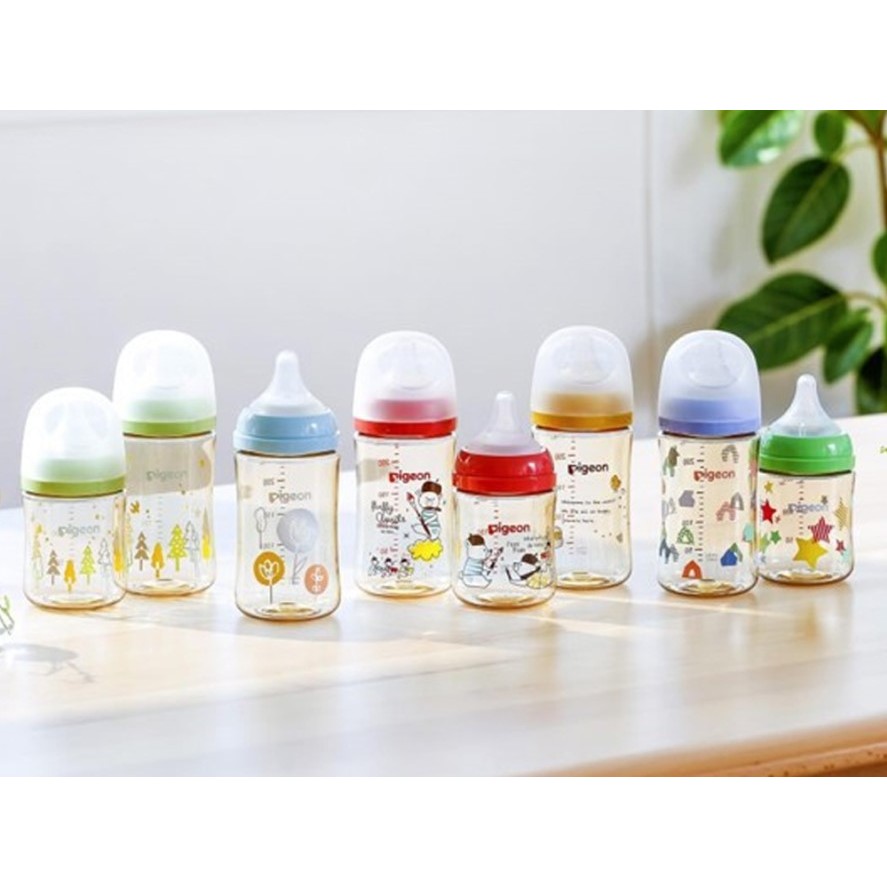 Bình Sữa Pigeon Nội Địa Nhật Thế Hệ 3 Mới Nhà Gấu - ĐỦ SIZE 160ml/240ml