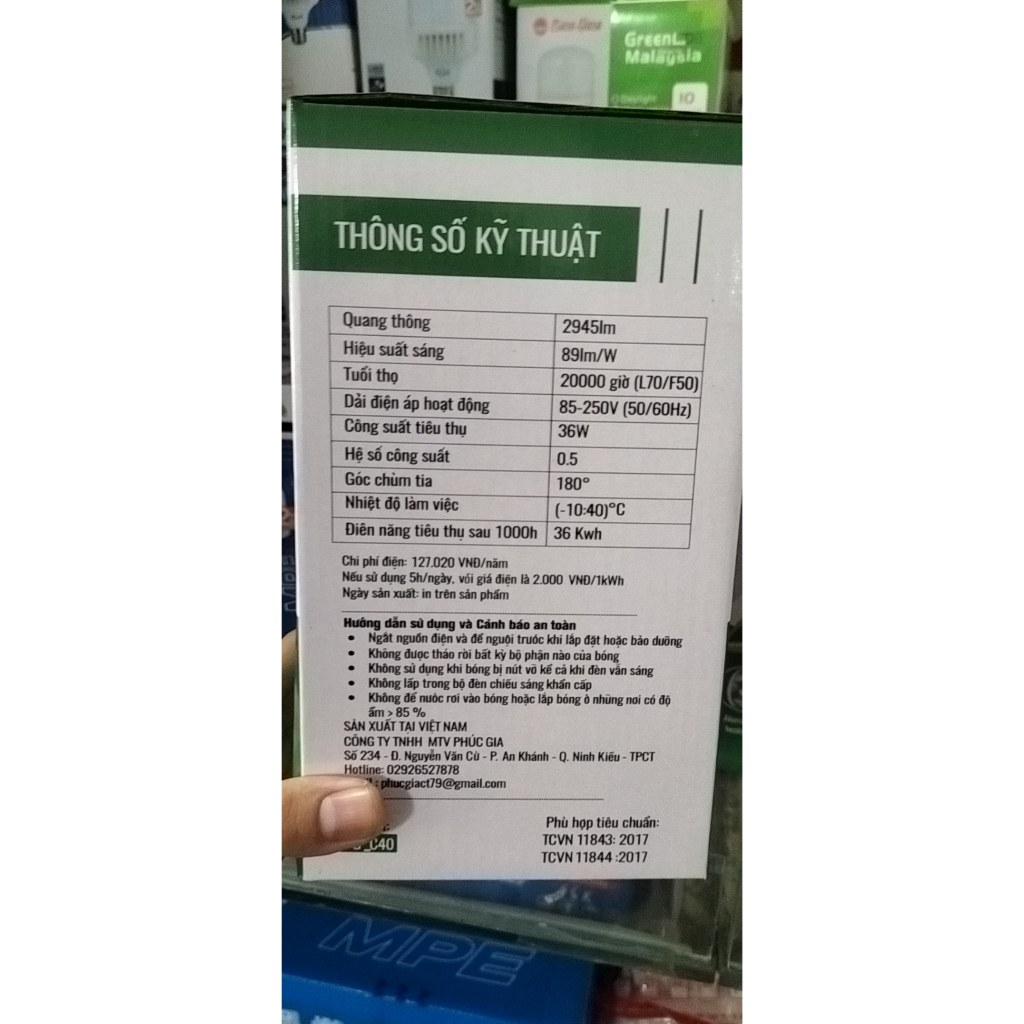 Bóng đèn LED BULB trụ 30W , 40w Phúc Gia -