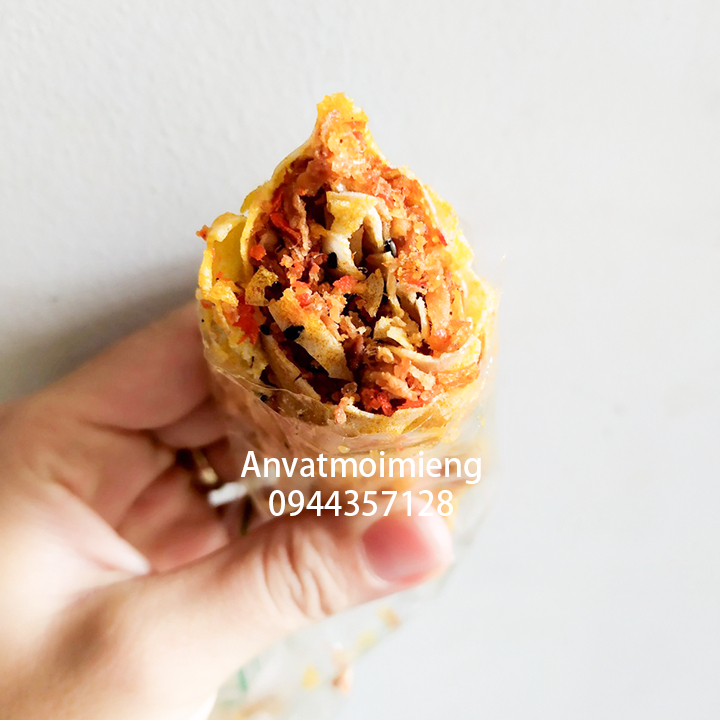 10 gói bánh tráng mắm ruốc chà bông FullTopping Anh Bảy Mập
