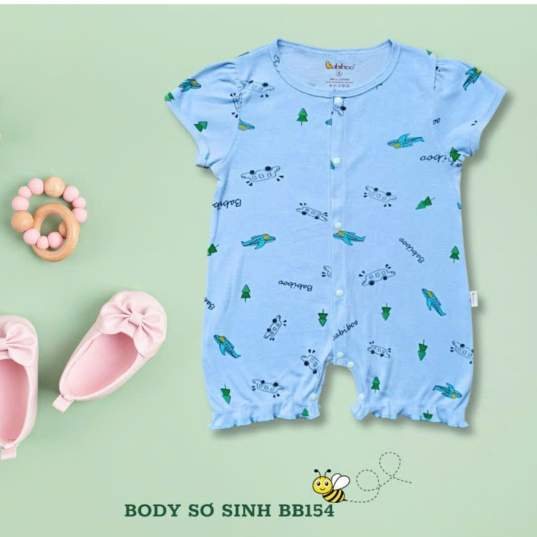 Body đùi xinh xắn cho bé sơ sinh Babiboo chất cotton bozip mẫu mới BB154