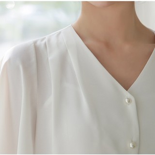 Áo sơ mi lụa nữ kiểu Hàn Quốc công sở
