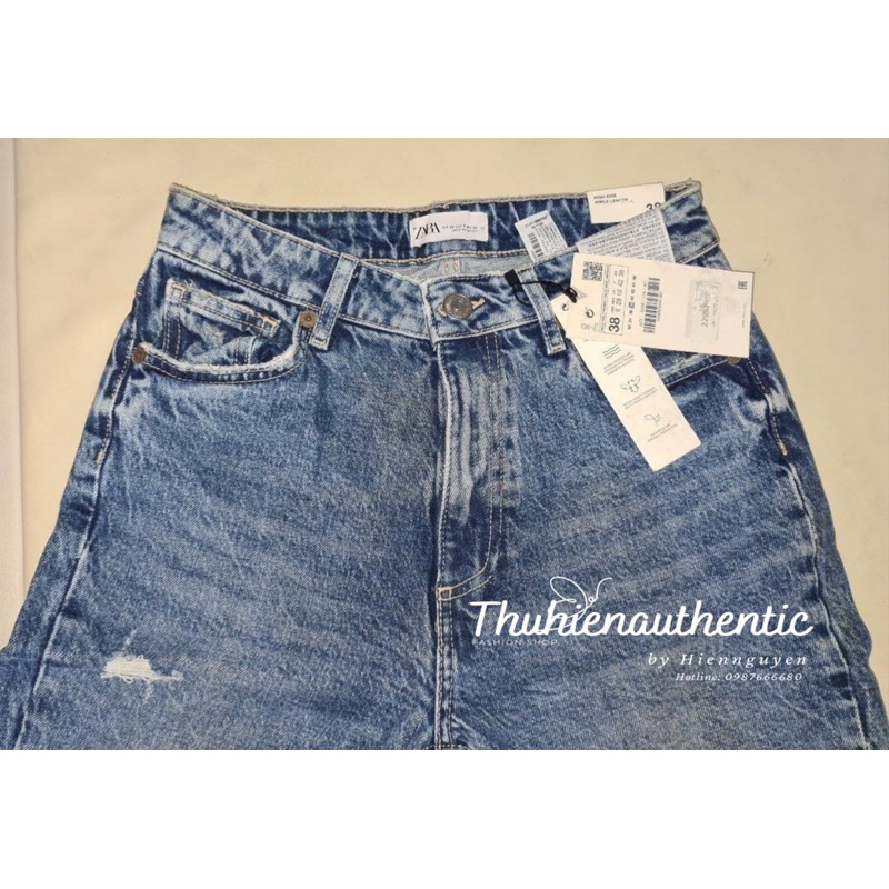 Quần jean ripped highrise slimfit mã code: 6688/234/401 ZARA chính hãng