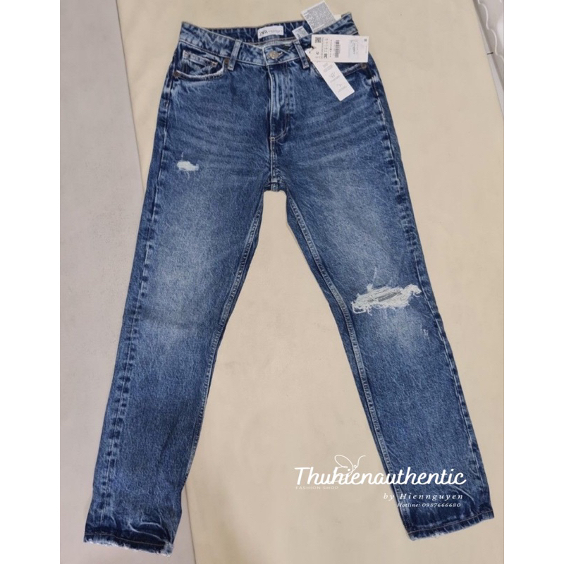 Quần jean ripped highrise slimfit mã code: 6688/234/401 ZARA chính hãng