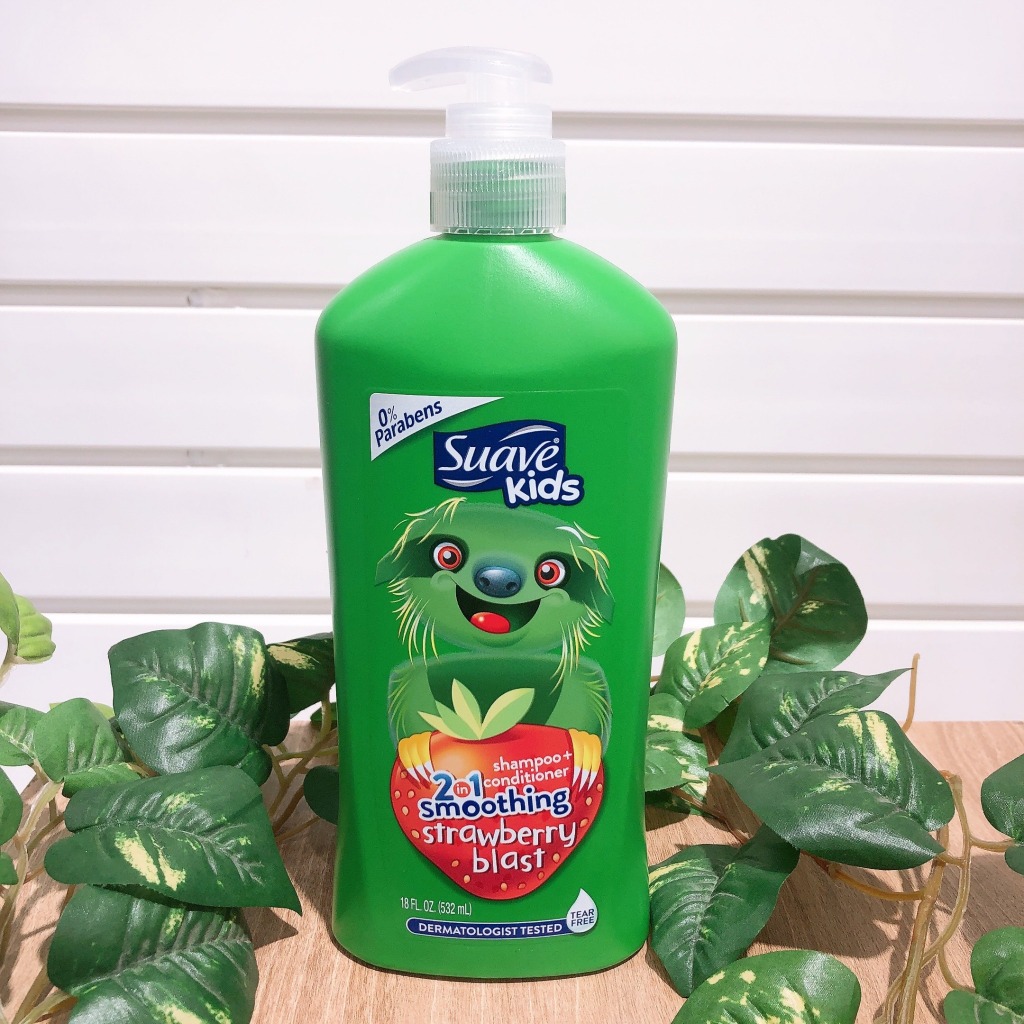 Sữa Tắm Gội Cho Bé Suave Kids 3 in1 Hương táo, dưa hấu và dâu, 532ml USA