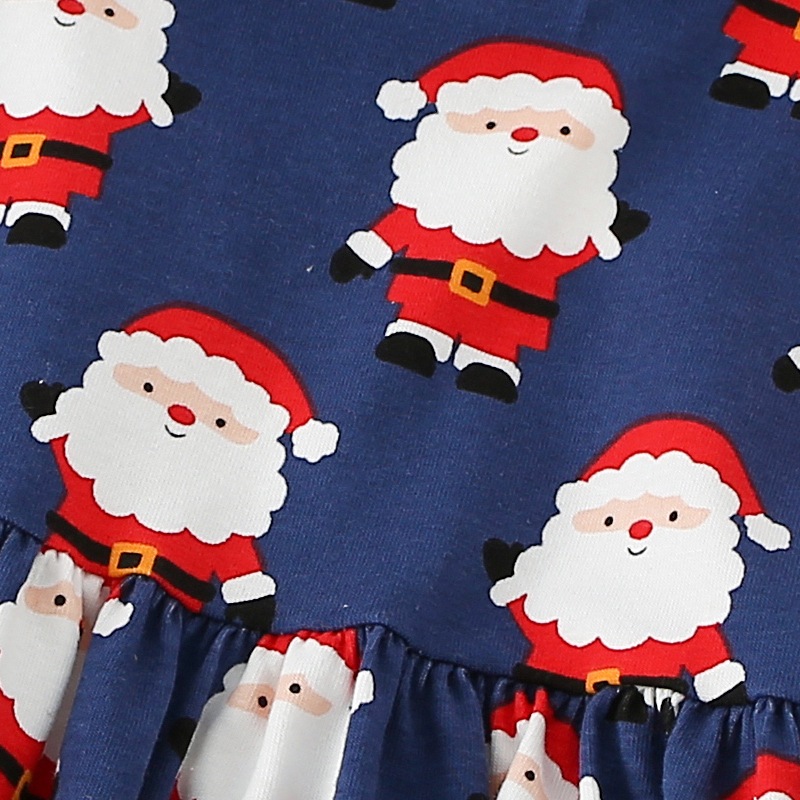 Váy Malwee bé gái mùa thu xanh ông già noel