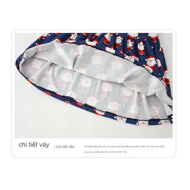 Váy Malwee bé gái mùa thu xanh ông già noel