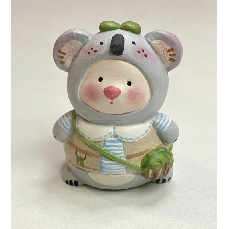 Bộ Tô Tượng Hình Gấu 10 Con Size Mini Tặng Kèm 12 Màu Tô Và 2 Cây Cọ