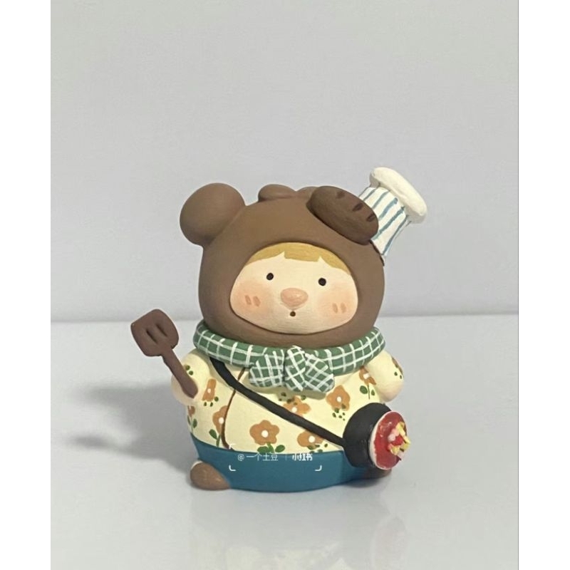 Bộ Tô Tượng Hình Gấu 10 Con Size Mini Tặng Kèm 12 Màu Tô Và 2 Cây Cọ