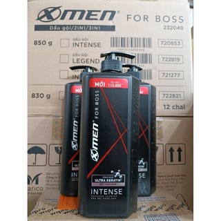 Gội /tắm xmen for boss intense 850g