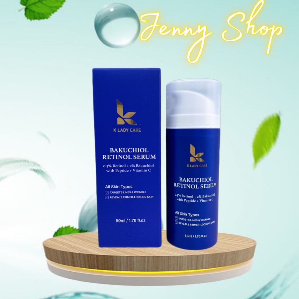 Serum Retinol bakuchiol 2% chống lão hóa, trắng da, mờ nám, tàn nhang 50ml - JISOO SHOP