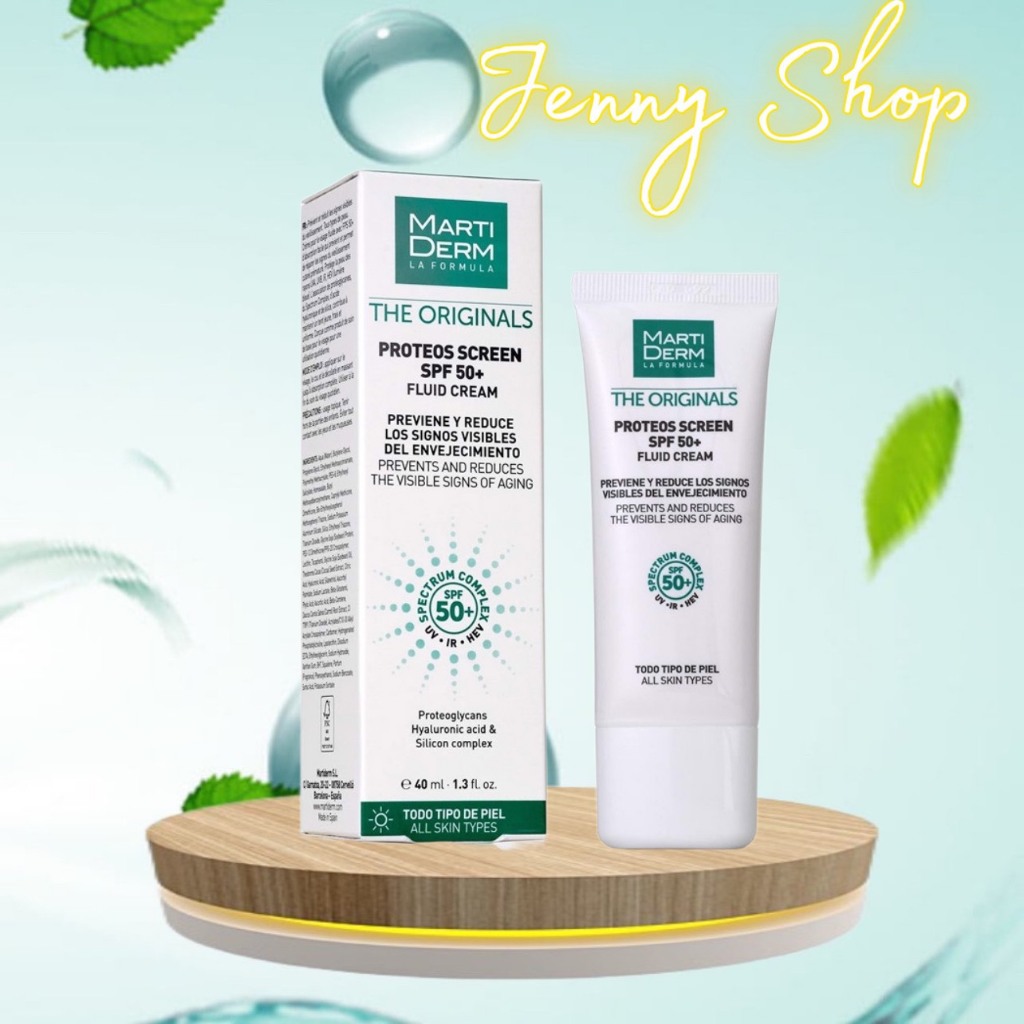 Kem Chống Nắng Phổ Rộng Cho Da Dầu, Mụn, Nám MartiDerm The Proteos Screen SPF50+ 40ml - JENNY SHOP