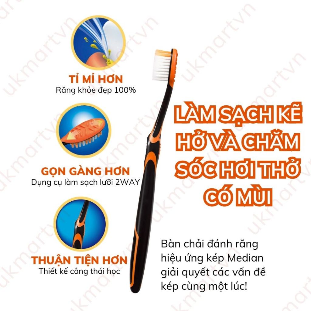 Bàn chải đánh răng MEDIAN lông tơ siêu mịn, mềm mại cho răng nhạy cảm