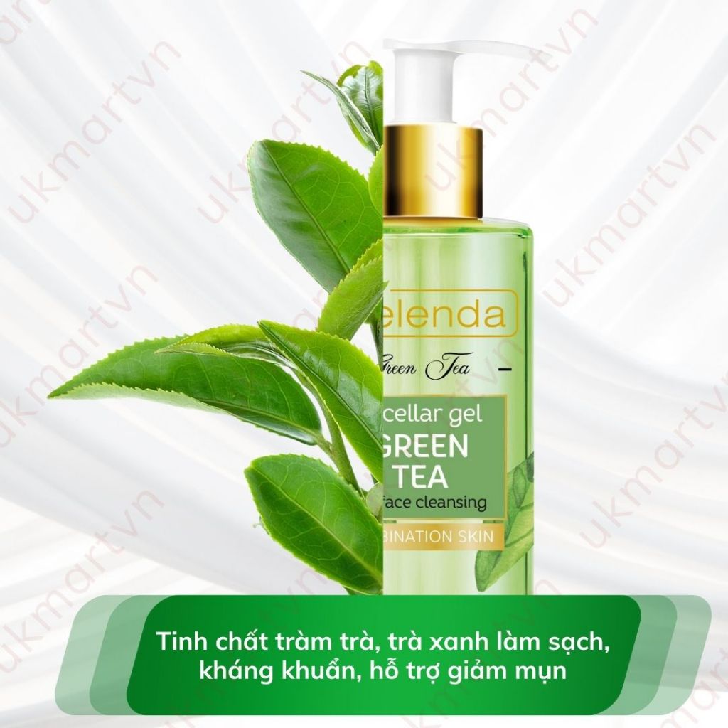 Gel Rửa Mặt Bielenda Green Tea Làm Sạch Sâu, Kiềm Dầu, Giảm Mụn 200ml
