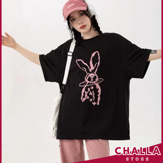 Áo thun Thỏ hồng local brand unisex form rộng tay lỡ chất cotton Cao cấp - Áo phông cộc tay unisex