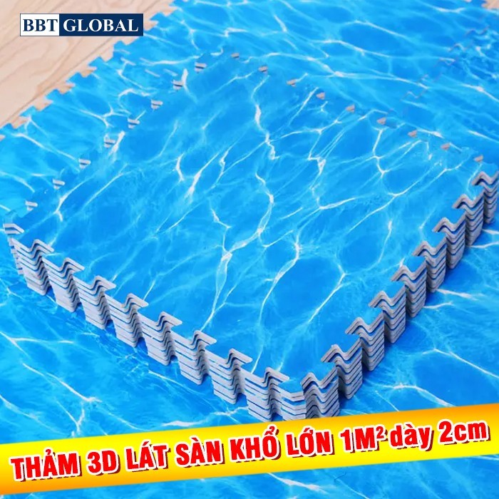 Thảm xốp 3D  lát sàn khu vui chơi khổ lớn 1mx1m dày 2cm TX100