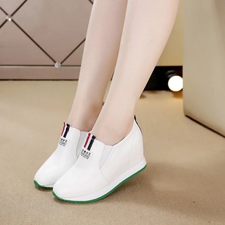 (CÓ SẴN) Giày Lười Da Thật Đế Cao 8cm L562-141