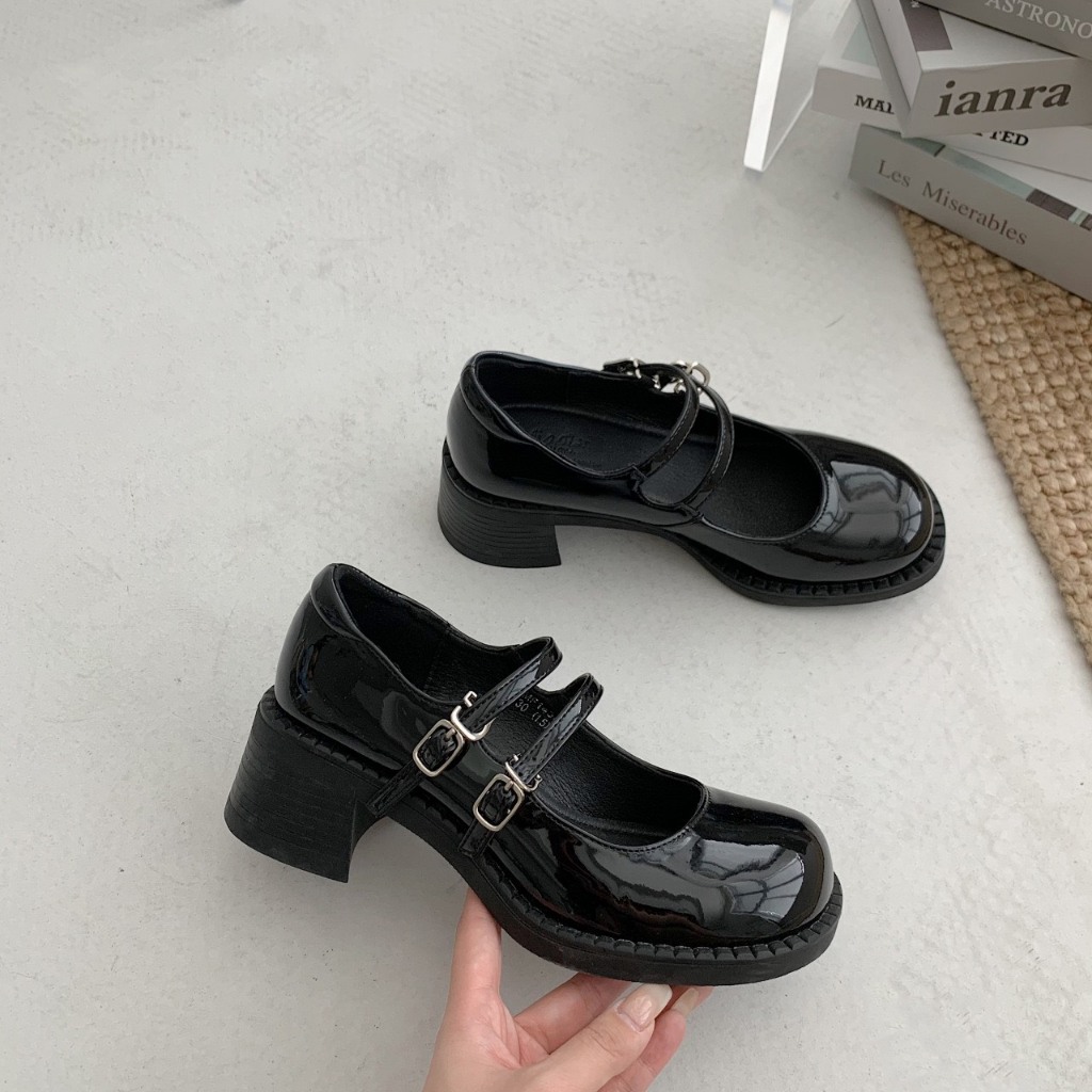 Giày LOLITA Nữ Da Bóng FAROSA - B21 giày nữ mary quai cài đế cao cá tính năng động mới hot