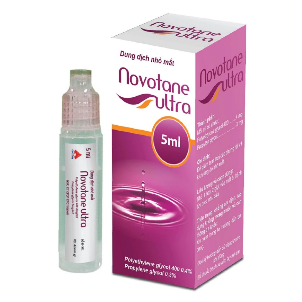 Nước Mắt Nhân Tạo NOVOTANE Ultra Giảm Khô Mắt, Mỏi mắt, Mờ Mắt
