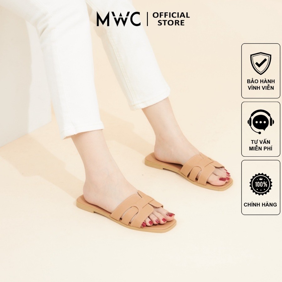 Dép MWC 8150 - Dép Nữ Quai Ngang Đế Bệt Siêu Hot