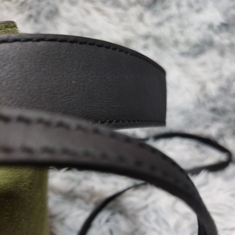 Si tuyển FE18 hiệu F*ND* dáng bucket mini size cao 18cmx12cmx10cm da lộn phối da bê