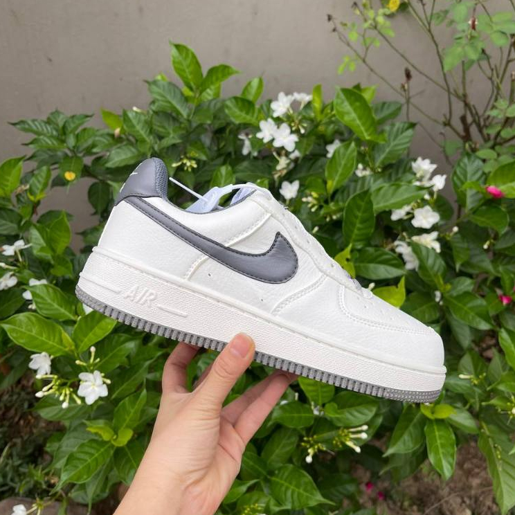 Giày AF1 Low Beige Grey Gum, Giày Air Force 1 Trắng Móc Xám Ghi, Full Box Bill - Tít_Sneakers