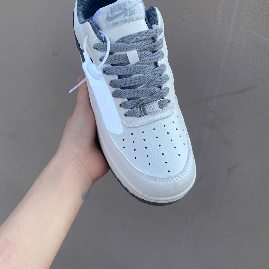 Giày AF1 Low Beige Grey Gum, Giày Air Force 1 Trắng Móc Xám Ghi, Full Box Bill - Tít_Sneakers