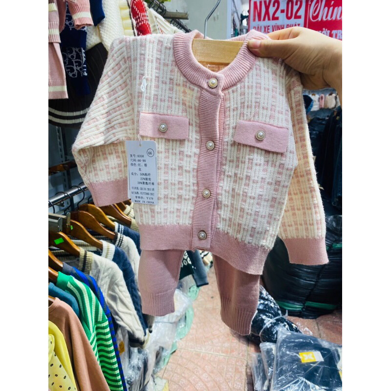 Bộ len cho bé gái 5-13kg